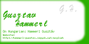 gusztav hammerl business card